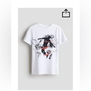 H&M Classic White Printed Tee